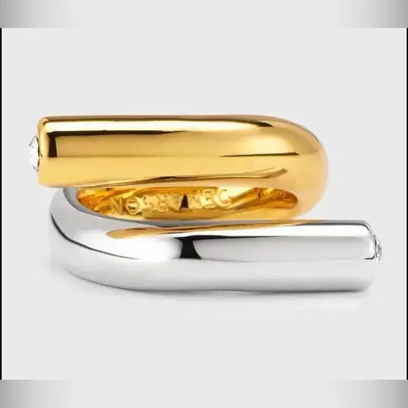 DEMARSON
Ana Two-tone Ring in 12kt Gold-plated Brass - Picture 2 of 10